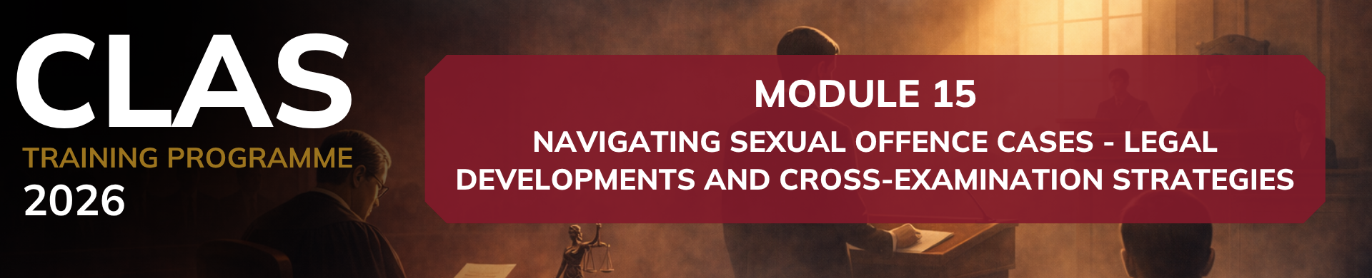 CLAS Training Programme Module 15: Navigating Sexual Offence Cases - Legal Developments and Cross-Examination Strategies